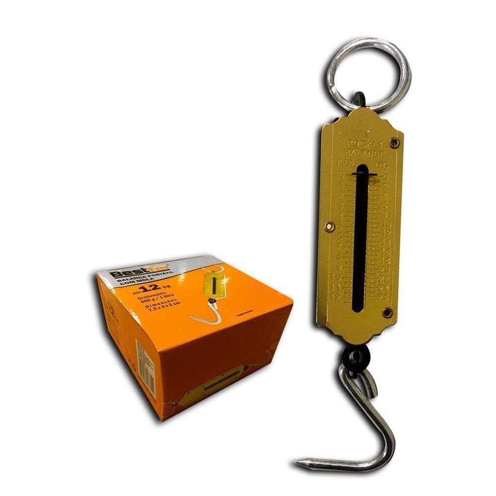 Balança Portátil C- Mola Para Peixe Até 25kg.