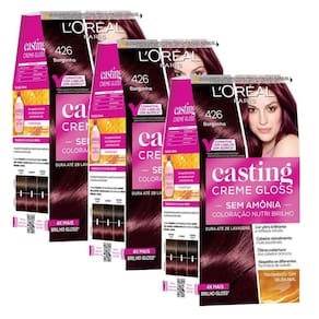 Kit 3 Tinturas Casting Creme Gloss Borgonha 426