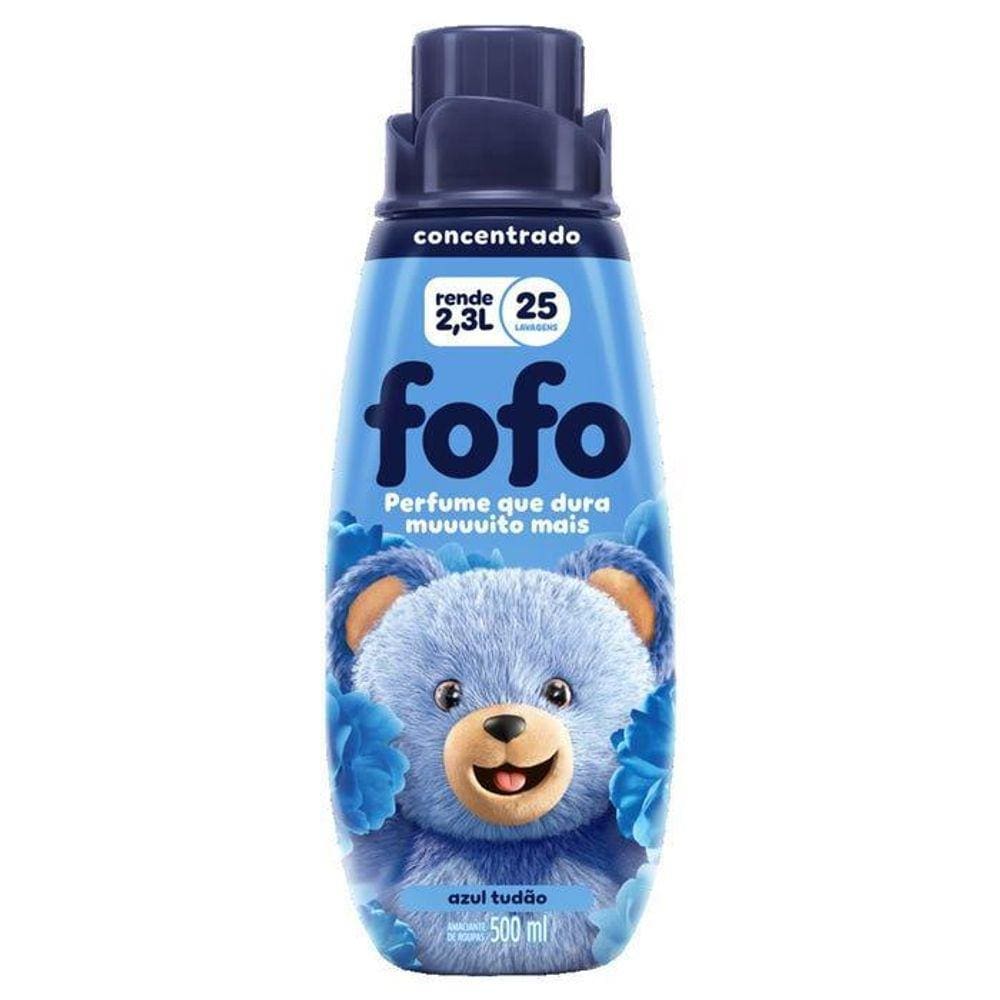 Amaciante de Roupa Fofo Concentrado 500ml Azul