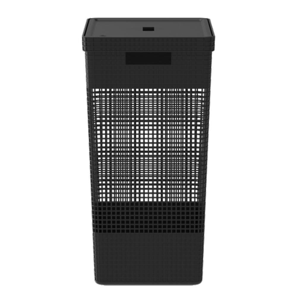 Cesto De Roupa Suja Tampa Grid 49L Organizador Área Serviço