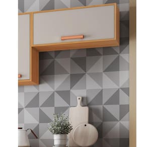 Armário de Cozinha Aéreo Porta Basculante 80cm Nápoles Cinamomo/Off White
