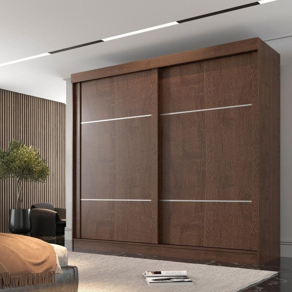 Guarda Roupa Solteiro 2 Portas 6 Gavetas Trancoso New Canion/Off White