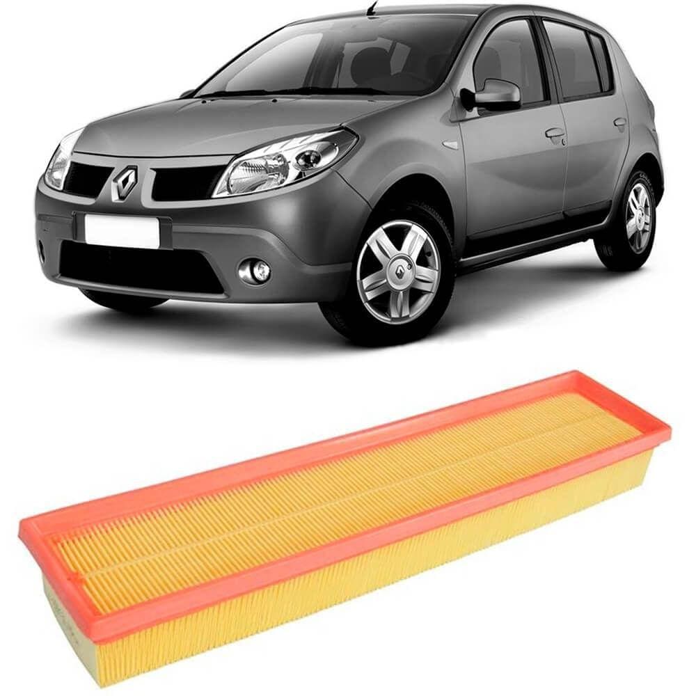 Filtro Ar Renault Sandero 1.0 2008 A 2015 Metal Leve