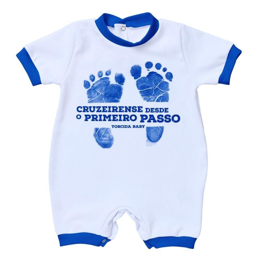 Macacão Bebê Cruzeiro Primeiro Passo Oficial