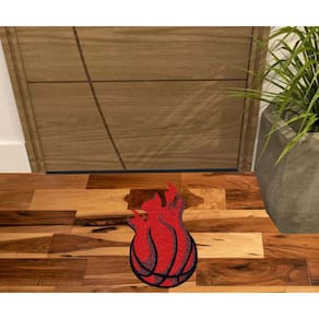 Tapete Bola De Basket Pegando Fogo, Muito Resistênte E Decorativo.