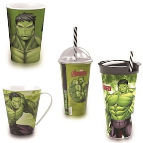 Kit Hulk - 3 Copos e Caneca Marvel 320ml