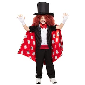 Fantasia Mágico Infantil Roupa Carnaval + Cartola Capa Luvas
