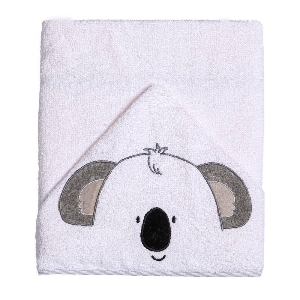 ToalhãoDe Banho ComCapuz Bordado Coala 1,10mx80cm Papi