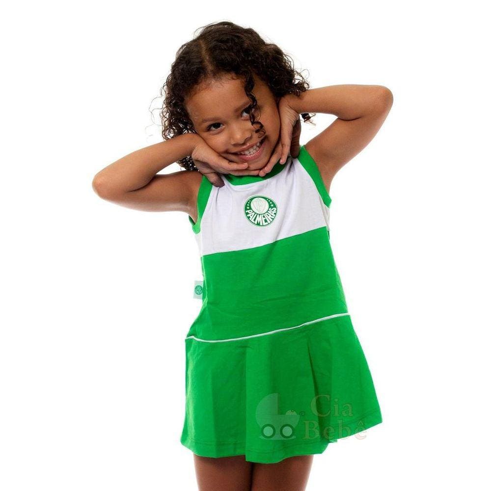 Vestido Palmeiras Bebê Infantil Regata Oficial