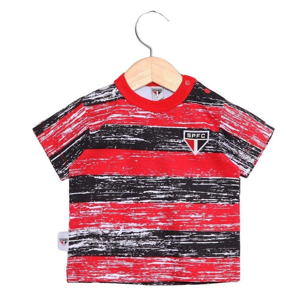 Camiseta Bebê São Paulo Listras Oficial