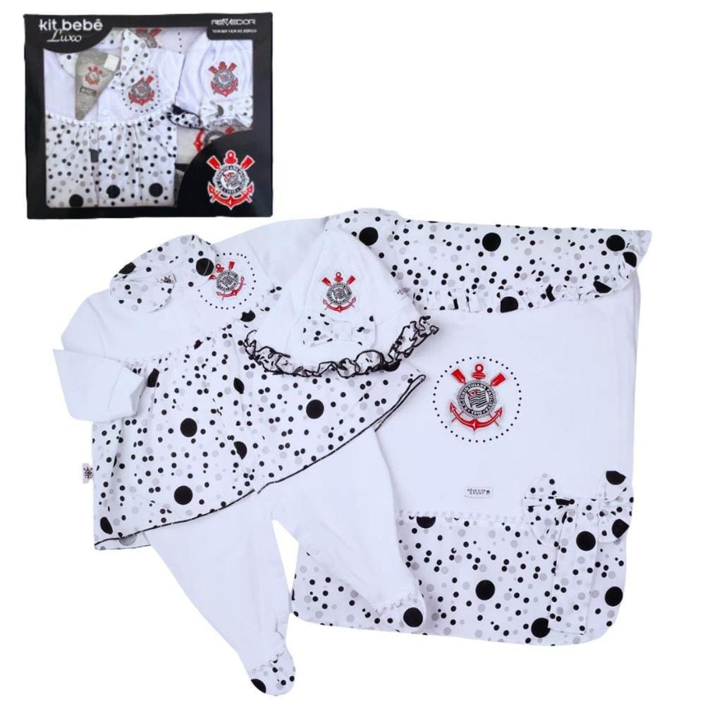 Kit Bebê Corinthians Saída de Maternidade Feminino Oficial