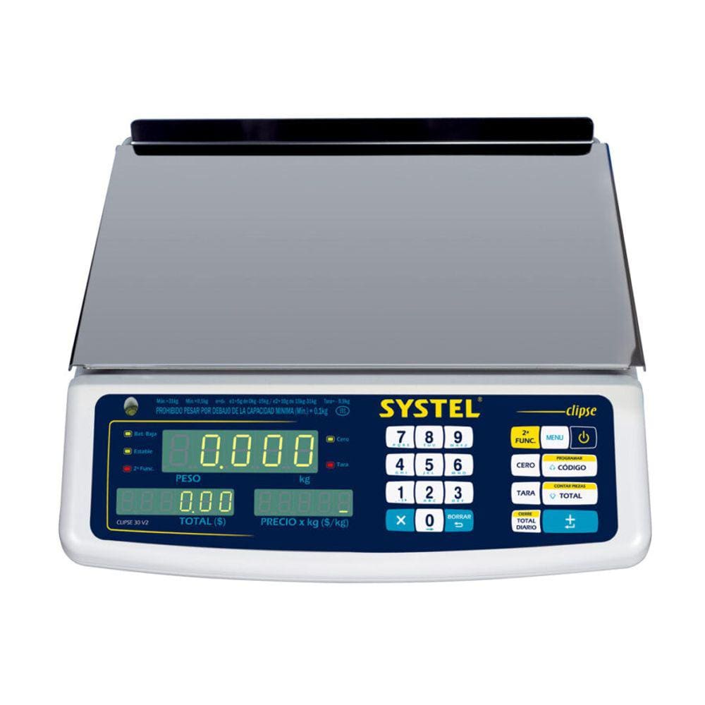 Balança Systel Clipse com Bateria 30kg - Branca