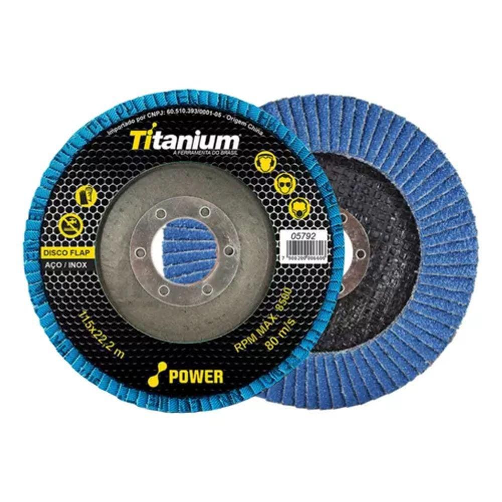 Disco Flap Power Curco Zirconio 4.1/2 Gr 040 Titanium - 05792