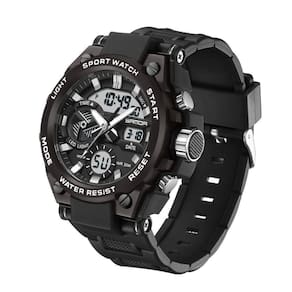 Relógio Esportivo Masculino Dual Display Digital Led Branco