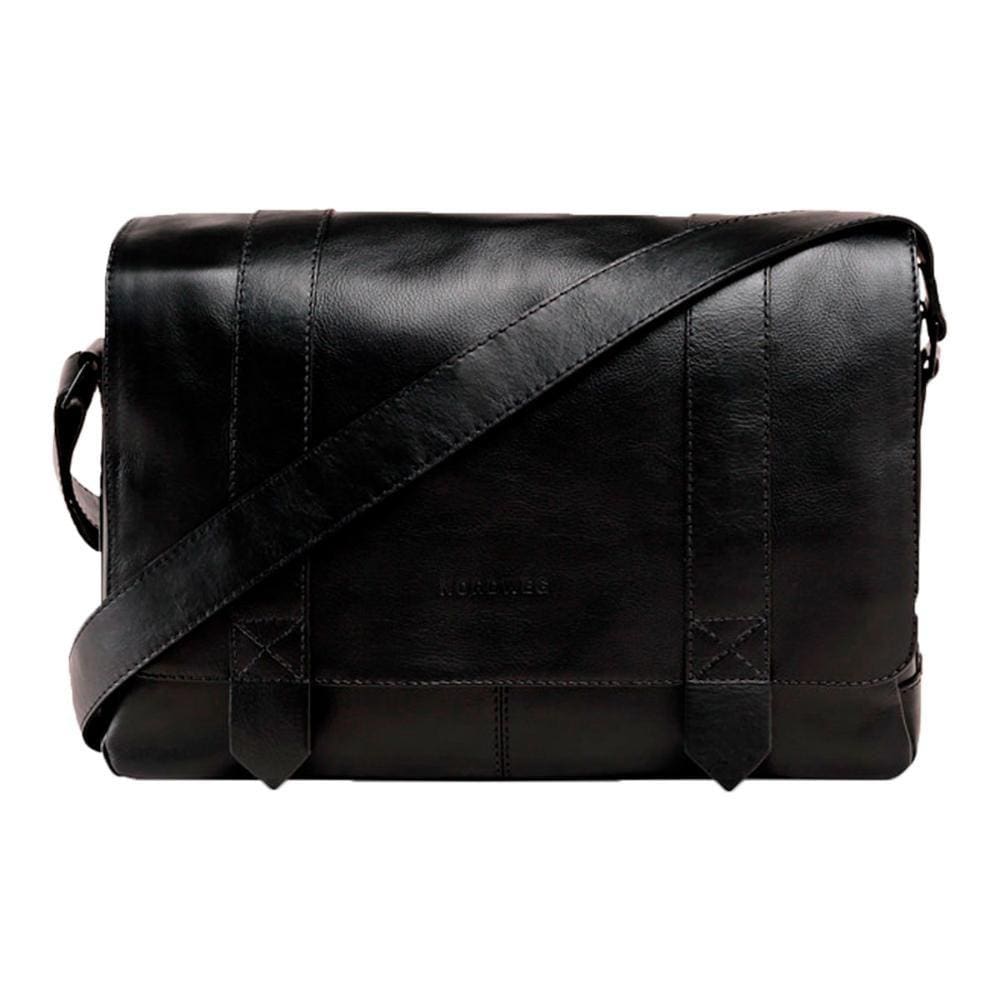 Pasta de couro Nordweg - Messenger Bag - Italiano Preto - para Notebook - NW066B.IP