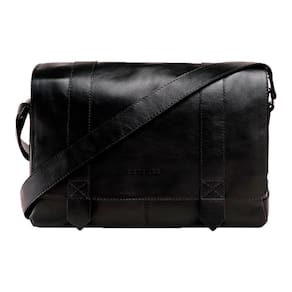 Pasta de couro Nordweg - Messenger Bag - Italiano Preto - para Notebook - NW066B.IP