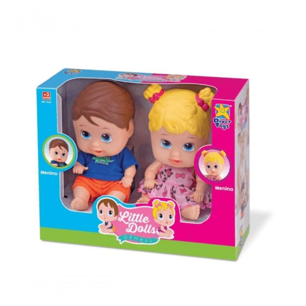 Boneca Little Dolls Gêmeos Menino E Menina - Divertoys