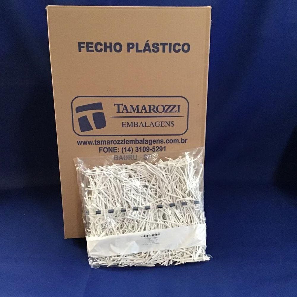 Amarrilho / Lacre / Fecho / Arame - 14 Cm. Branco - 100 Un.