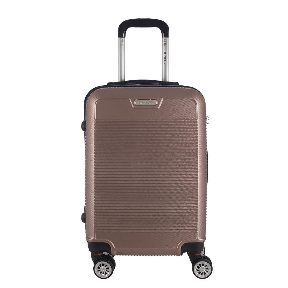 Mala de Bordo Abs para Viagem Denlex Ma1121 Cadeado Integrado Rodas Duplas Giro 360º Rosê