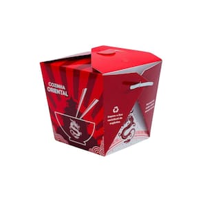 Embalagem Box Para Comida Chinesa com 50 Unidades