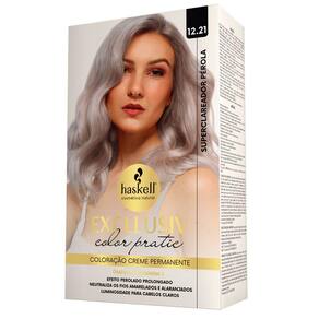 Kit Tintura Haskell Excllusiv Color Pratic Superclareador Pérola 12.21