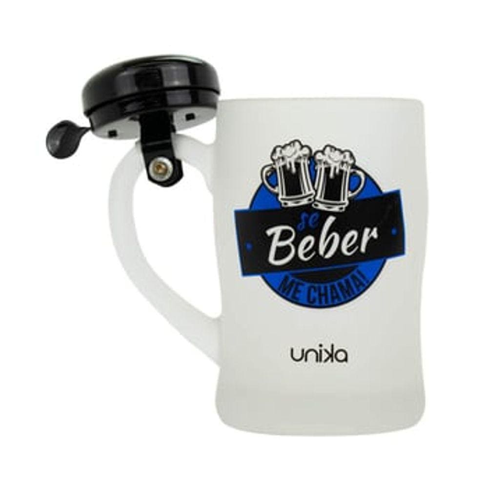 Caneca Vidro Se Beber Me Chama 400ml