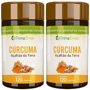 Kit 2X Cúrcuma Longa Açafrão Da Terra 120 Cápsulas De 500Mg