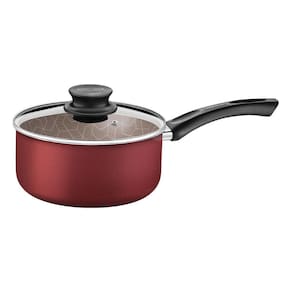 Panela Tramontina Paris Antiaderente Com Tampa de Vidro 18 cm 2,1 L Vermelho