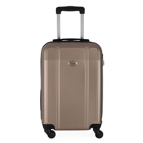 Mala de Bordo Abs para Viagem Ika Continental Cadeado Embutido Rodas Giro 360º Champagne