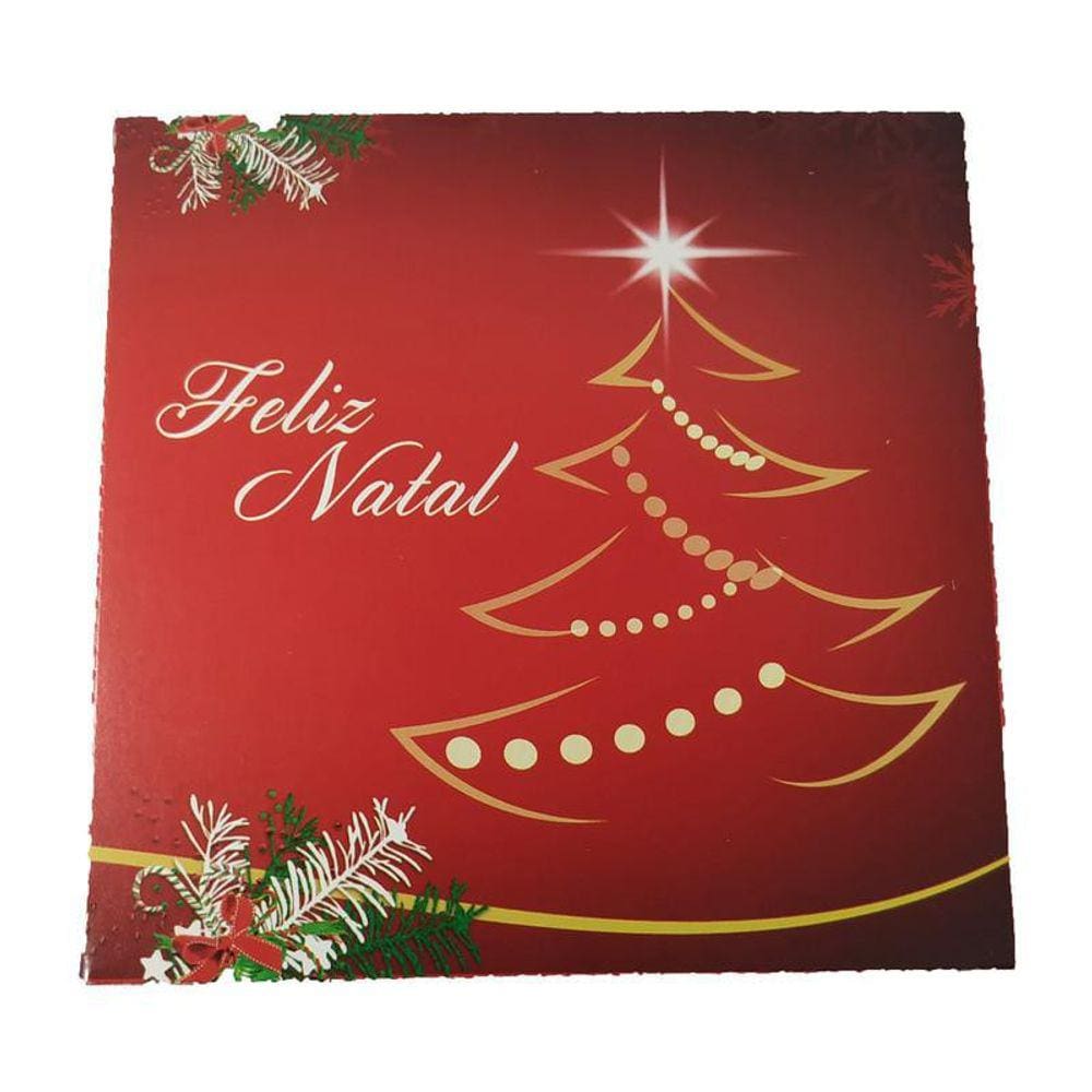 Caixa De Natal 9 Brigadeiros - Modelo 5 - Kit 25 Unidades