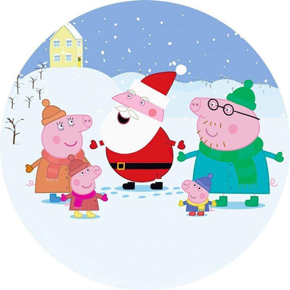 Painel Redondo 3D Sublimado Natal Frd-2257