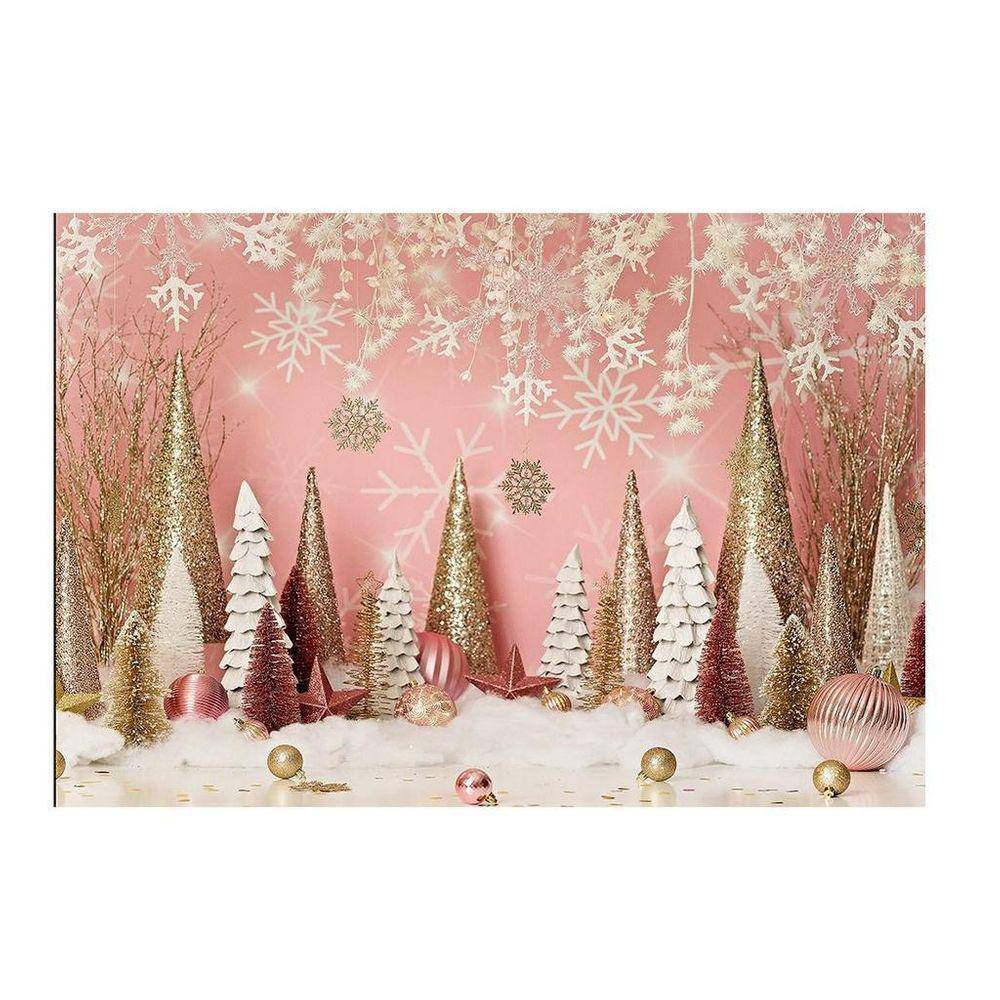 Fundo Fotográfico Natal Rosa 2,60X1,70 Ffm-154