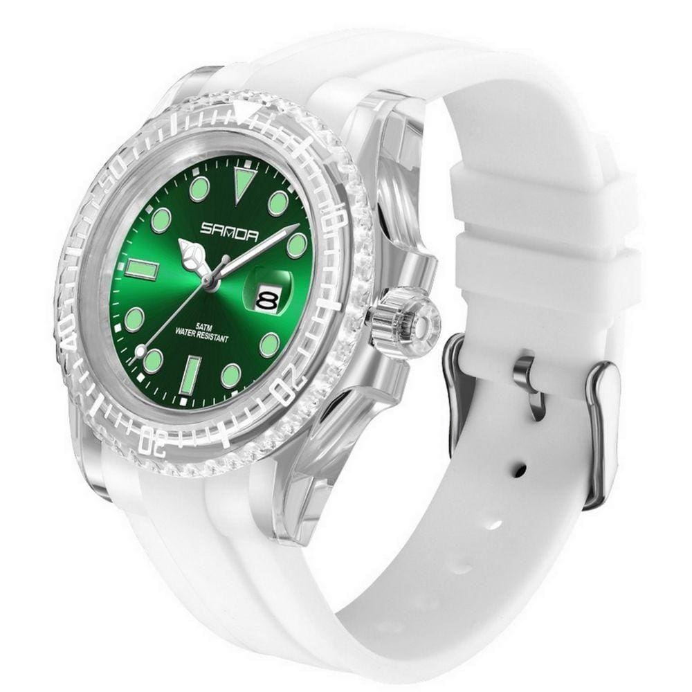 Relógio De Quartzo Feminino Casual Alça De Silicone A Prova De D´agua