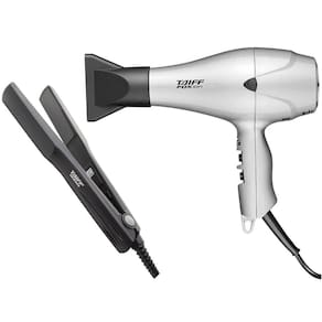 Kit Taiff - Secador Profissional Fox Ion Prata 2000W 220V + Prancha Ceramica 180ºc