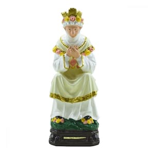 Santa Imagem Nossa Senhora De Salette Em Borracha 21cm
