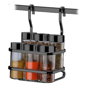 Suporte Pendura Barra Porta Temperos 6 Condimentos Cozinha