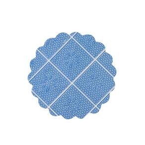 Tapetinhos Azul Fundo Rendado Para Doces 7 Cm. C/ 100 Un.