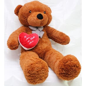 Urso Marrom De Pelúcia Macia 1,3 Metros Namorada Natal