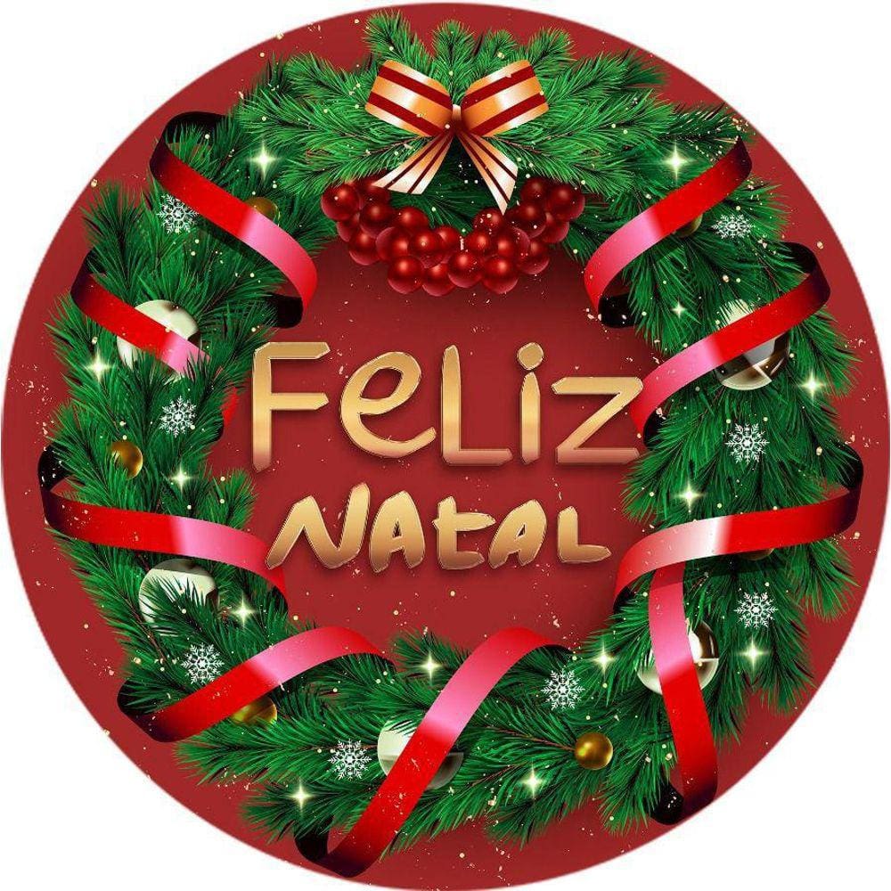 Painel Redondo 3D Sublimado Natal Frd-5417