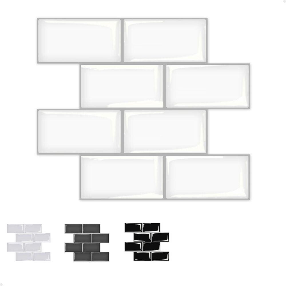 Pastilha Adesiva 3D Alto Relevo Decorativa Lorben Lavável Resinada