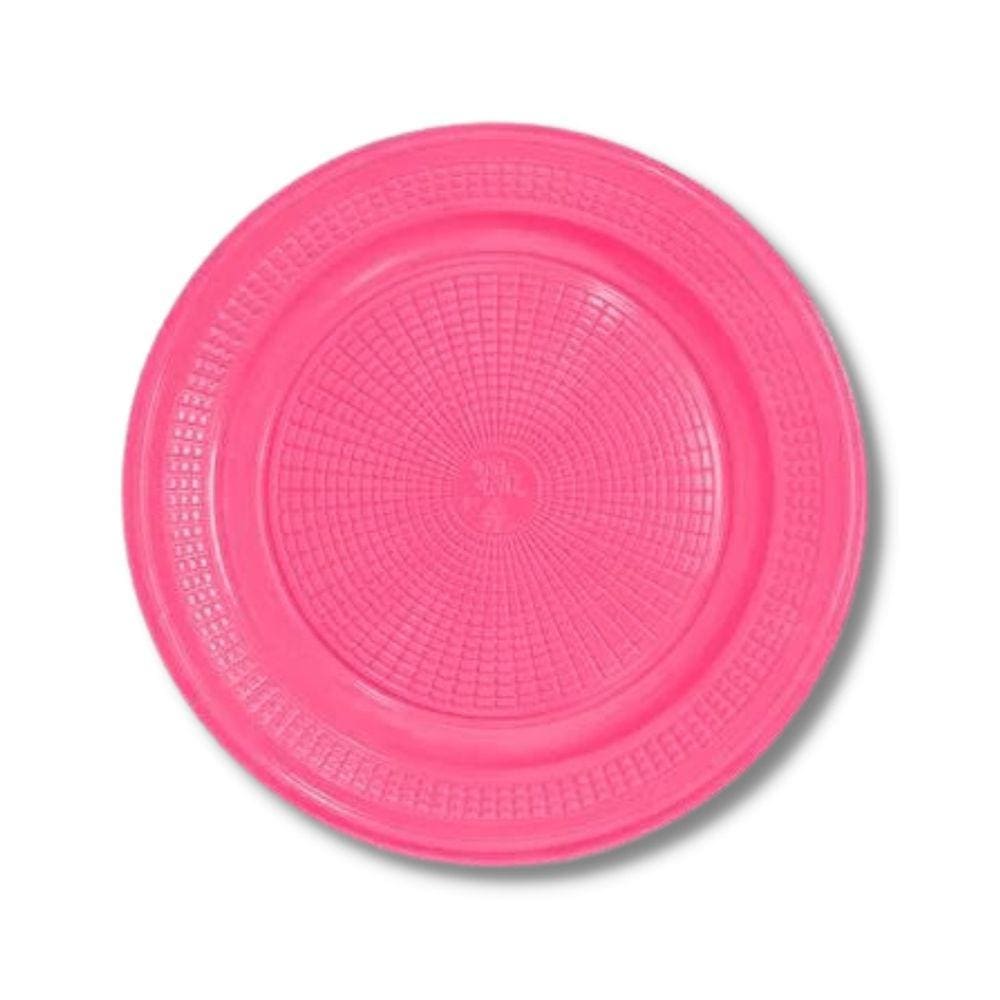 Prato  Descartavel (15 Cm.) Pink  C/ 1