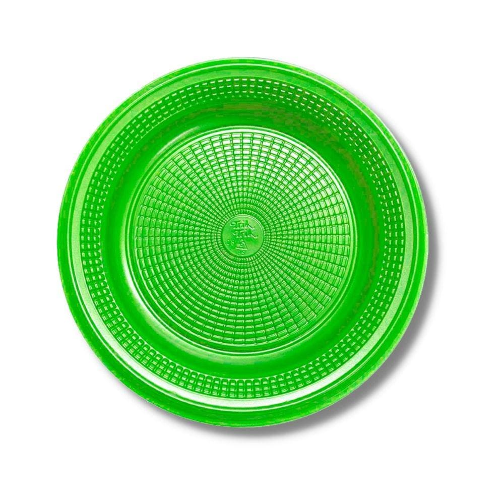 Prato  Descartavel (15 Cm.) Verde C/ 10