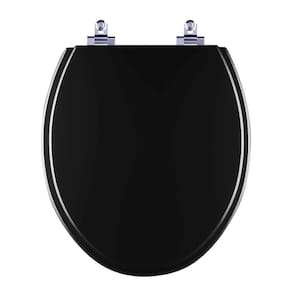 Assento Sanitário Laqueado Soft Close Spot Preto Para Vaso Deca