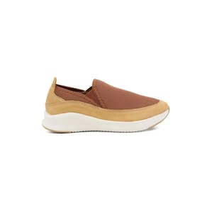 Tênis Usaflex Slip On Canelado Marrom Detalhe Camurça AF3219