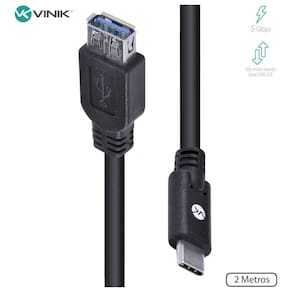 Cabo Usb Tipo C Para Extensor Usb A Fêmea V3.2 Gen1 5gbps 2 Metros - C32uaf-2