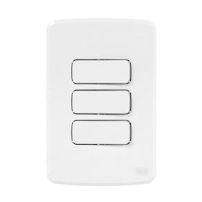Conjunto 3 Interruptores Paralelos 10a 250v Placa 4x2 Branco Compose Weg Branco - 250v