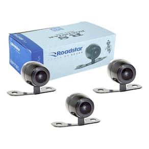 Kit 3 Câmera De Ré/Frontal Roadstar Univ.2x1 (Borboleta e Furar) - RS201BR