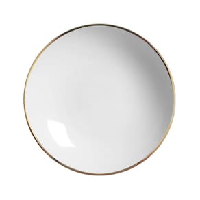 Conjunto com 6 Pratos Fundo Coup Branco Pérola Premium Ø25cm