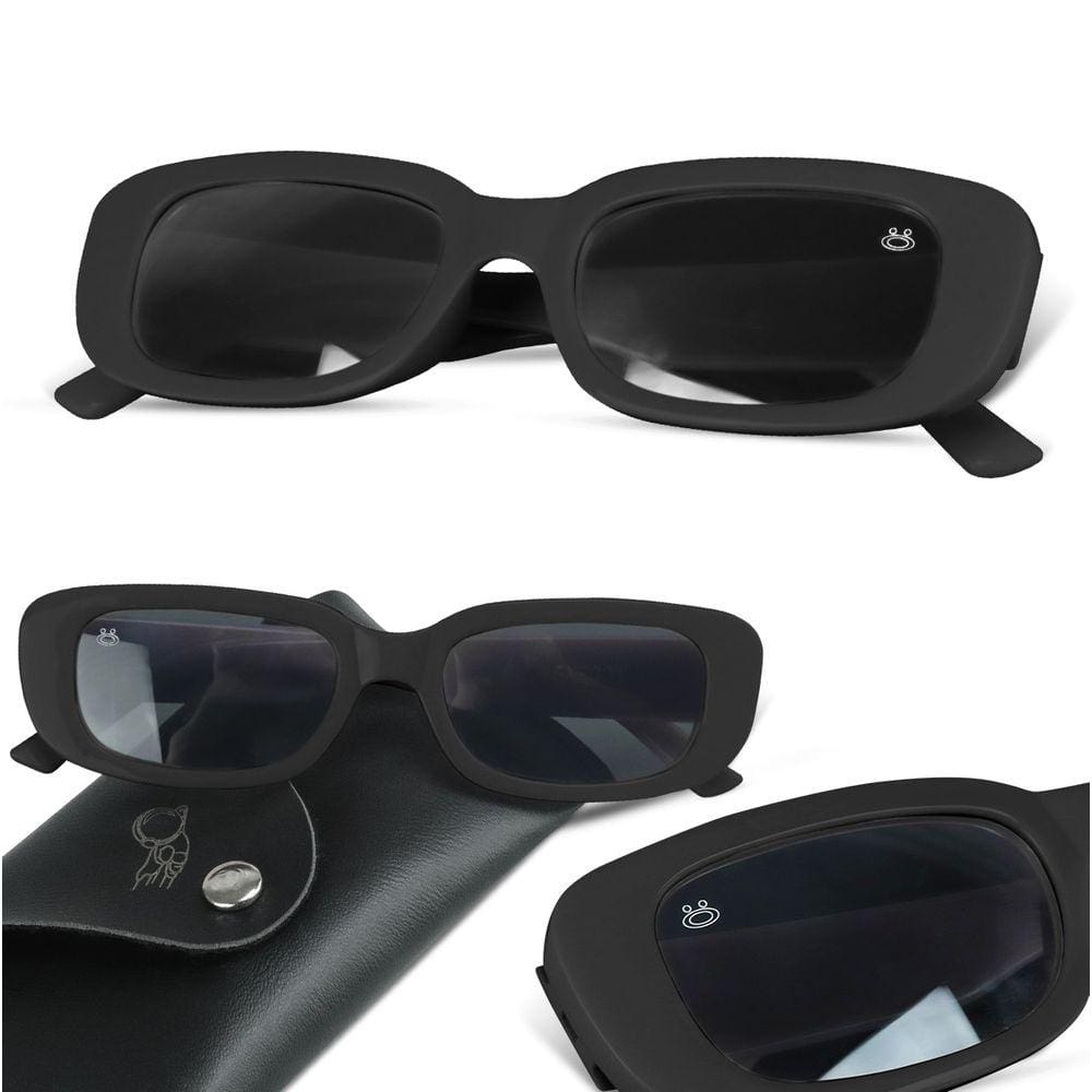 Oculos Infantil vintage premium preto presente +case