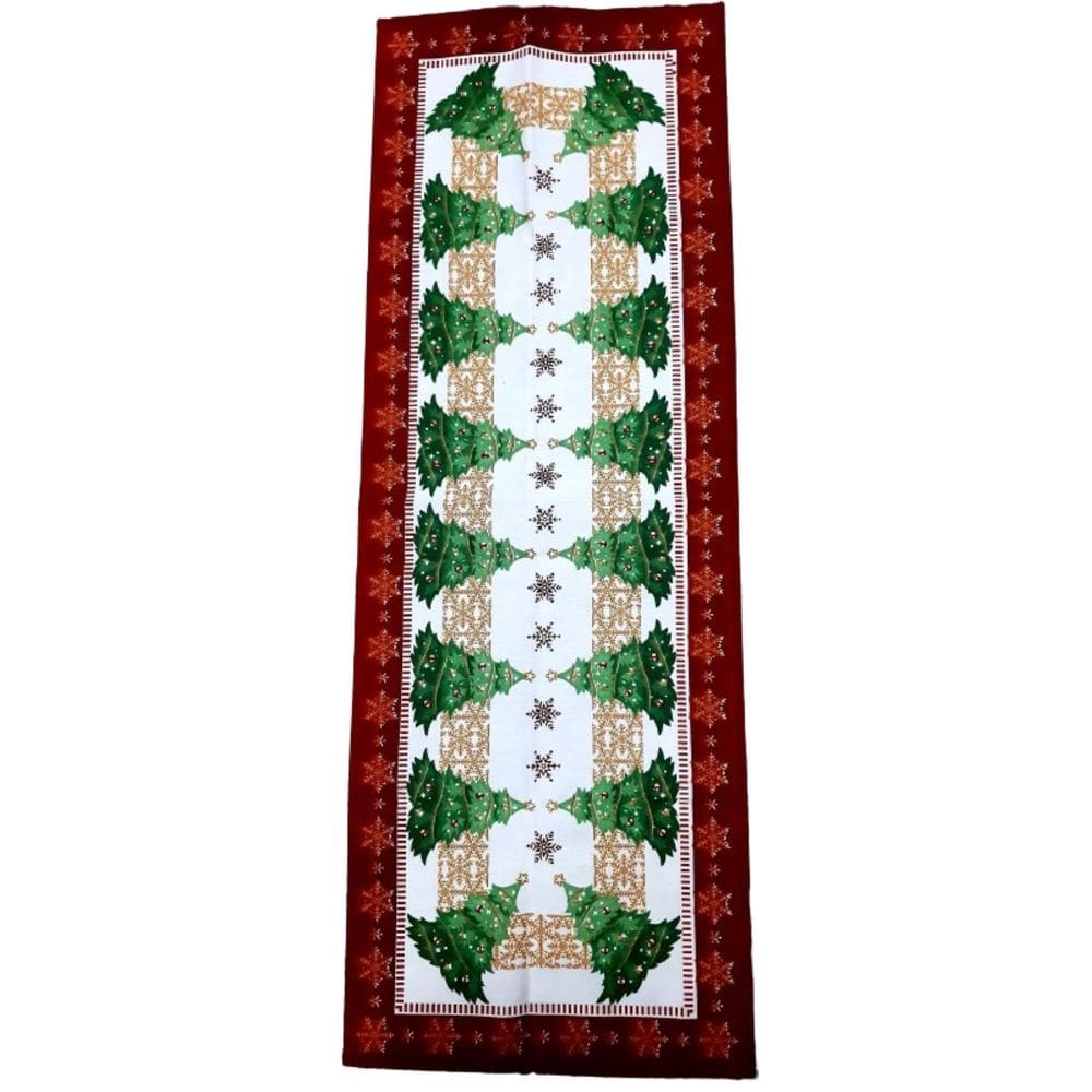 Trilho Retangular Estampado Natal 35x1,00m Lepper - Algodão/Poliéster